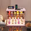 2-Tier Mini Display Cabinet with LED Lights, Charging Station-899610633