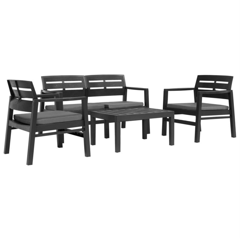Cranford Bench Chairs Seating Group, Black