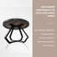 Table basse ronde avec pieds en métal