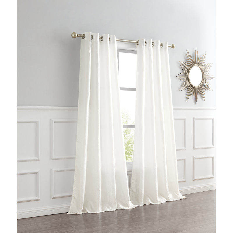  Verona Crushed Silk Living Room And Bedroom Curtains Set – 54" X 84" Light Filtering, Machine Washable, Perfect For Living Room & Bedrooms At Any Time Of The Year