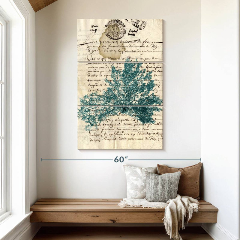 Algue Brampt rétro bleu sarcelle III, H 50 po x l 32 po