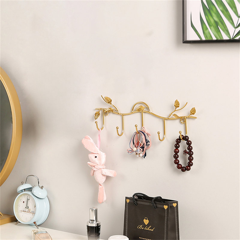 Botolphus Metal Freestanding 5 - Hook Wall Mounted Coat Rack