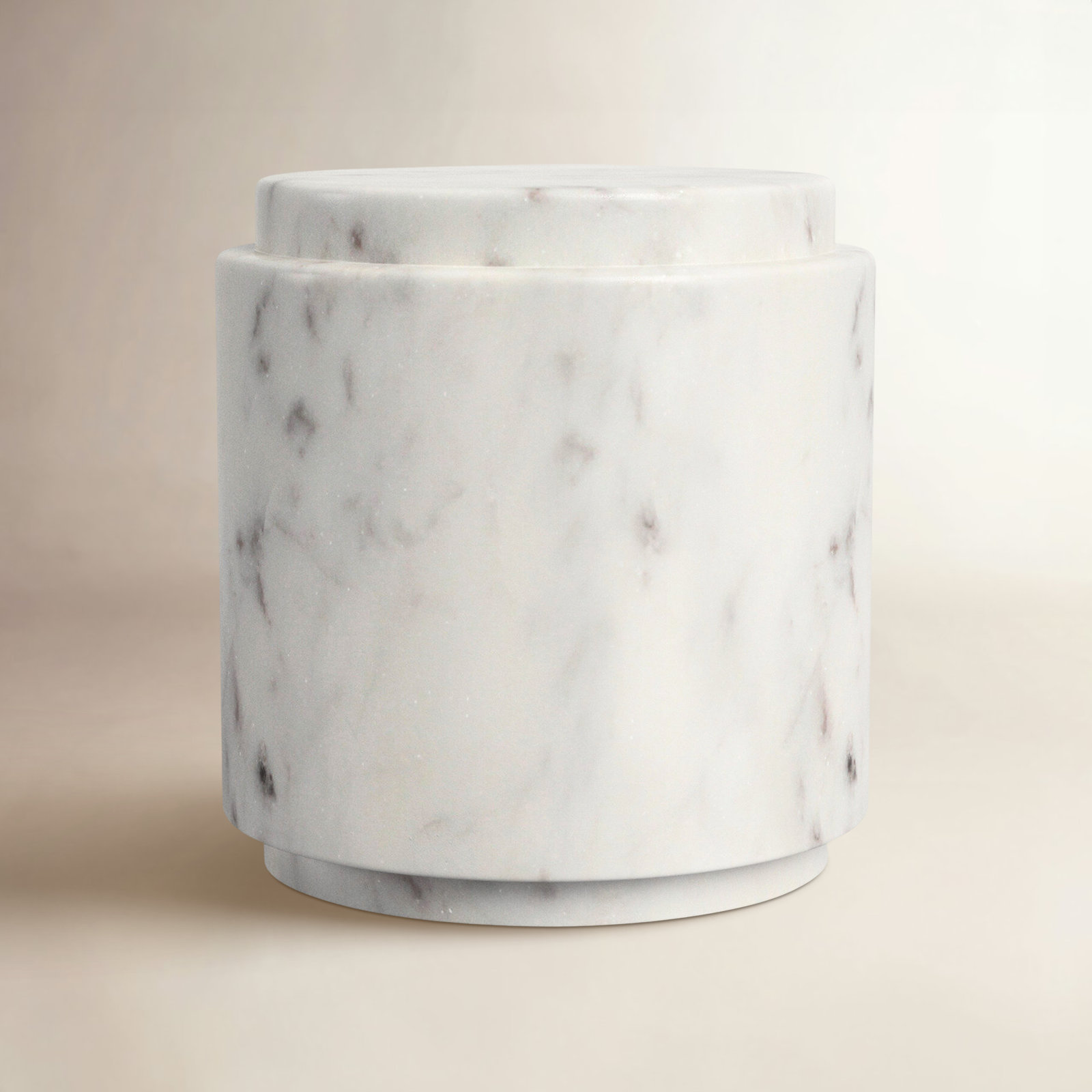 Marble Jar, 5" H x 4.8" W x 4.8" D