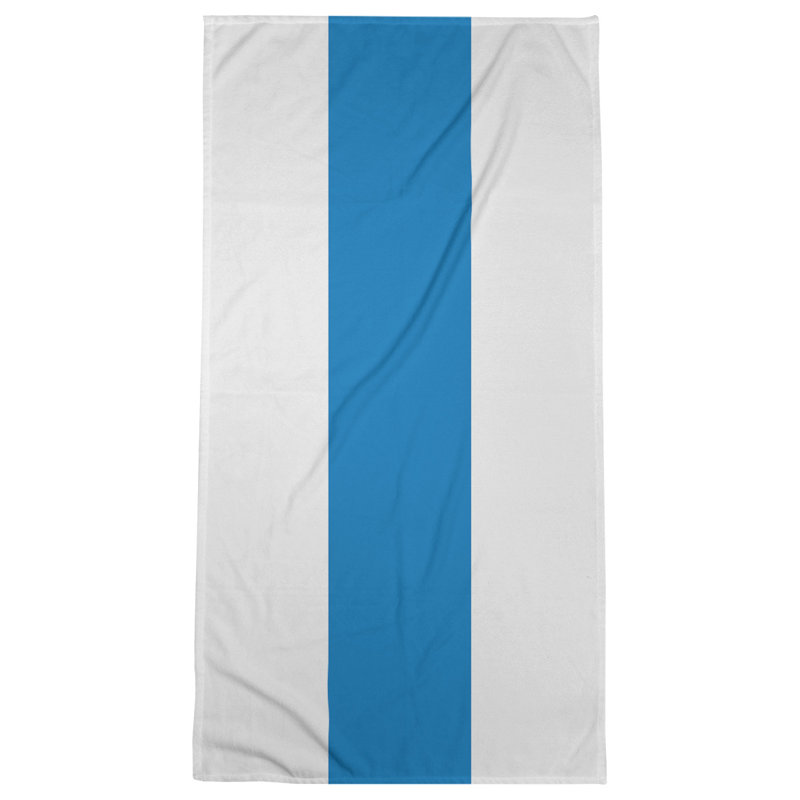 Cotton Blend Lightweight Bath Towel, Blue/White