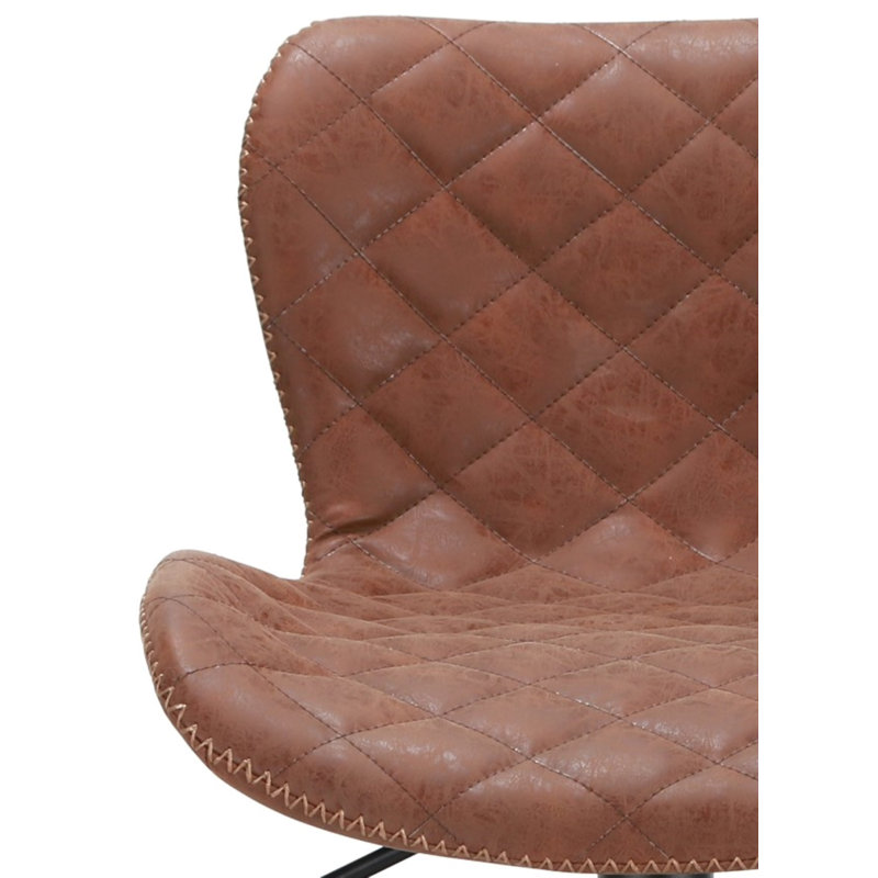 Ansil Swivel Upholstered Counter Stool with Metal Frame, Tan