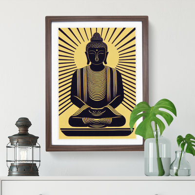 XV1022-2634X Magnetic Buddha 1 Piece Single Picture Frame Wall Art