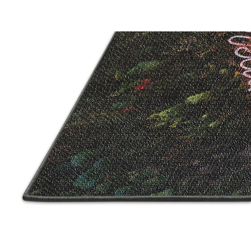 Tapis vert Meditation and Calming Moments 91, Rectangle 5 pi x 7 pi