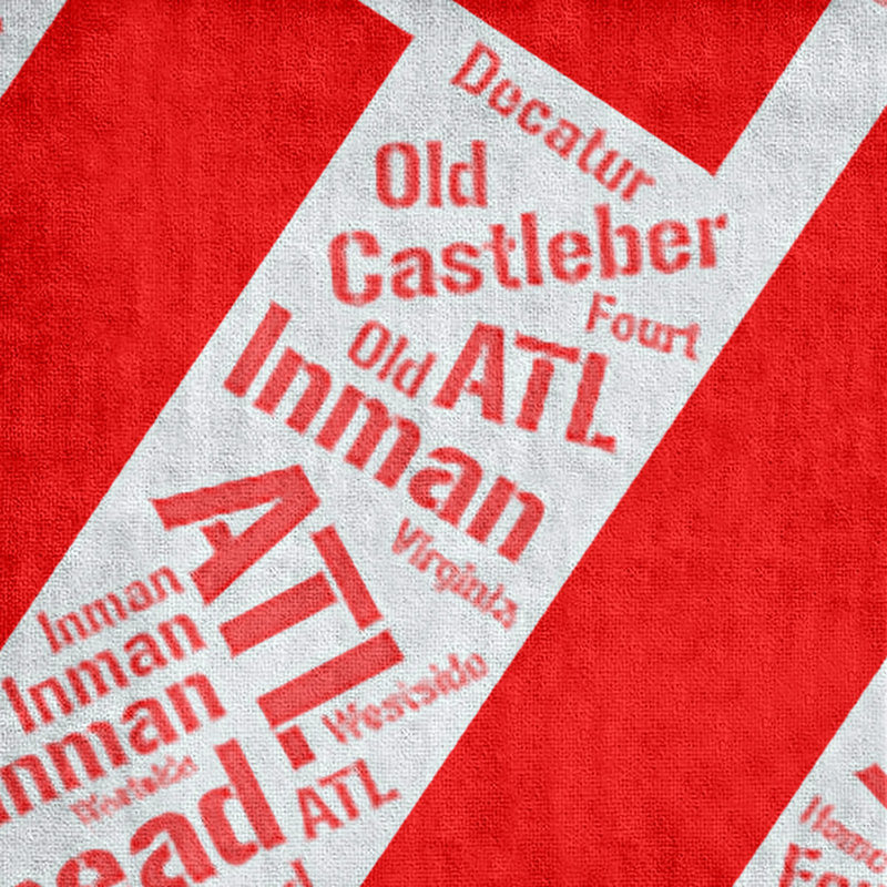 Bath Towel, Red, Microfiber, Atlanta