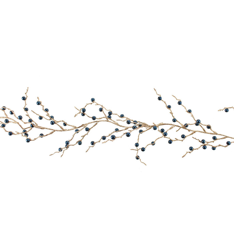 10cm Faux Mixed Assortment Garland, Blue