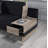 Velvet Reversible Sectional Sofa Ottoman With Storage Compartment, Drawer, USB Ports, Charging Outlets