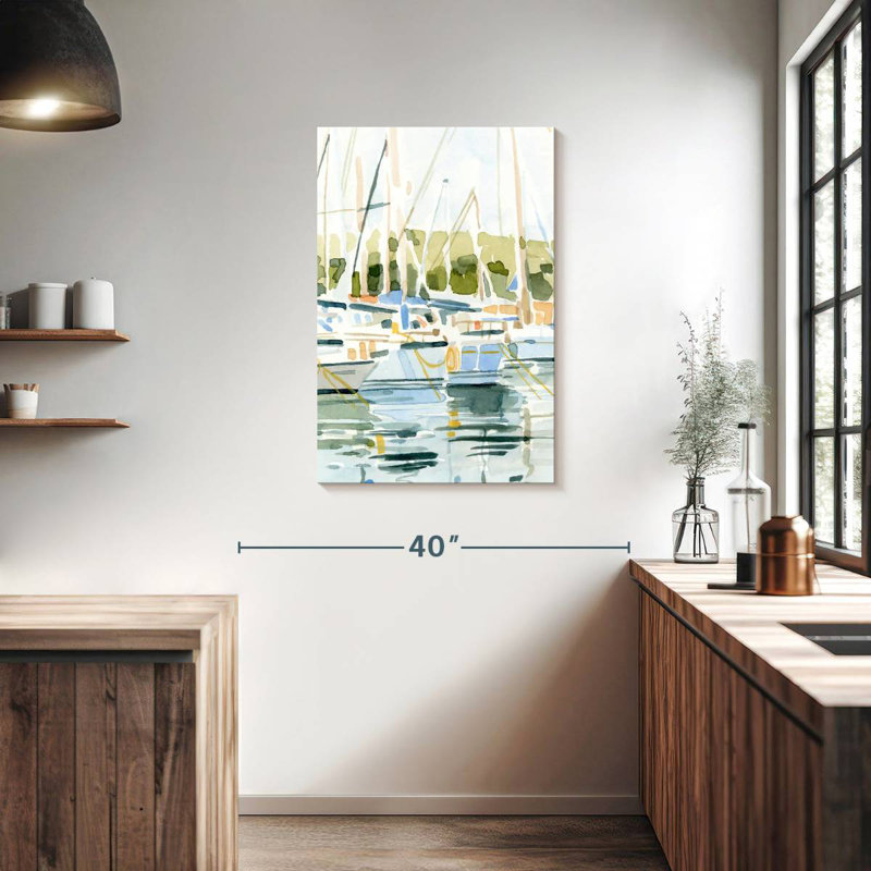 Mehar Boats By The Bay I, 36" H x 24" W