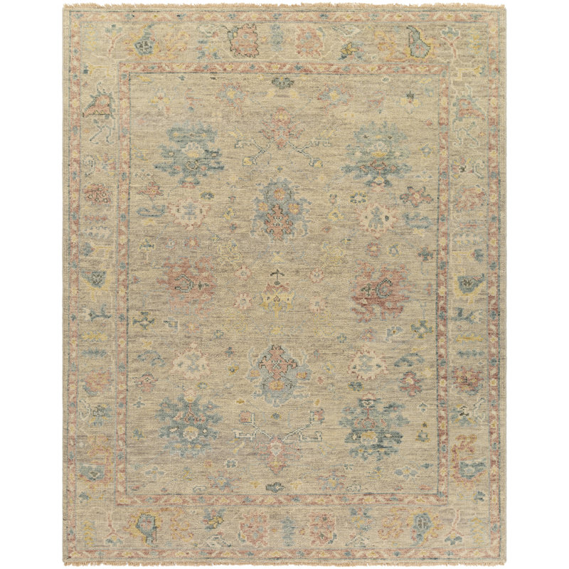 Newham Wool Oriental Indoor Rug, Rectangle 9' x 13'