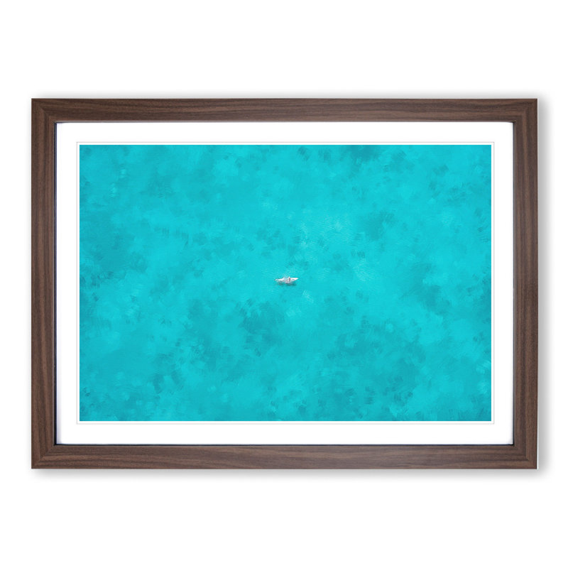 Coasting Boat - Picture Frame Graphic Art, Walnut Framed, 48cm H x 65cm W x 2cm D