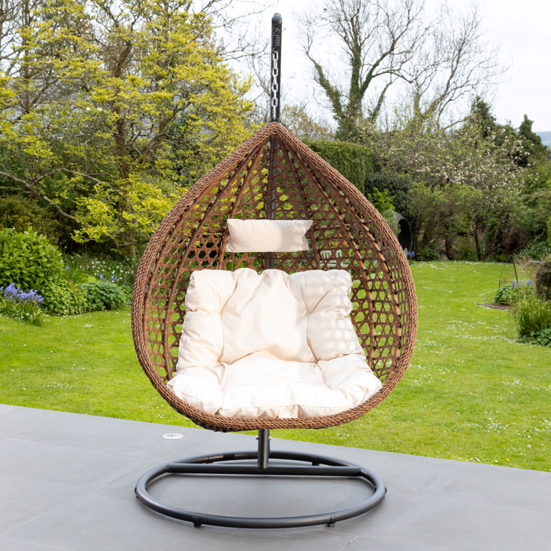 Vanhouten Porch Swing with Canopy, Cream