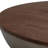 Mitton 48" Wide Round Coffee Table In Concrete And Brushed Oak Wood-71529878