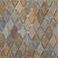 Carreau de mosaïque 12 po x 12 po Rusty Slate Diamond