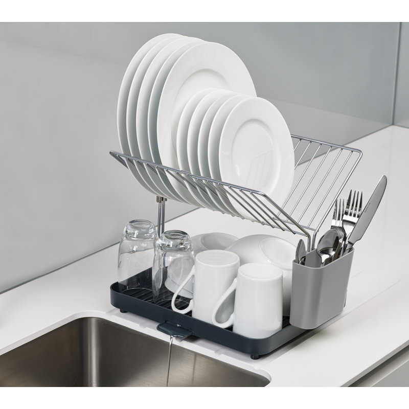 Y-Rack 2-Tier Dish Rack, Gray