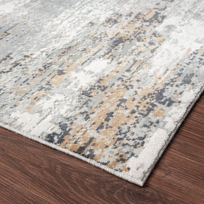 Area Rug in Gray, Rectangle 9'6" x 13'