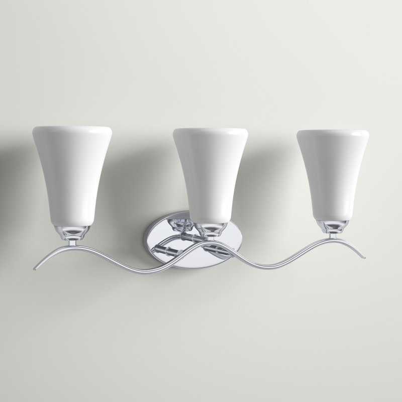 Éclairage pour meuble-lavabo à intensité variable Lavalley, Chrome poli