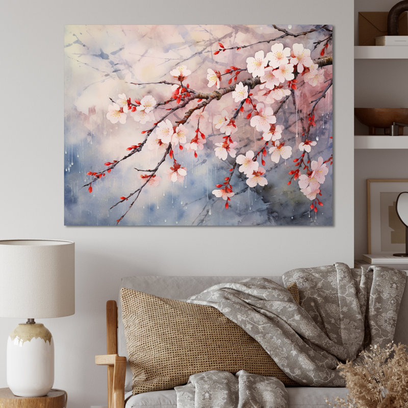 «Flower Whispers Cherry Blossoms» sur toile, Toile tendue, H 30 po x l 40 po x P 1,5 po