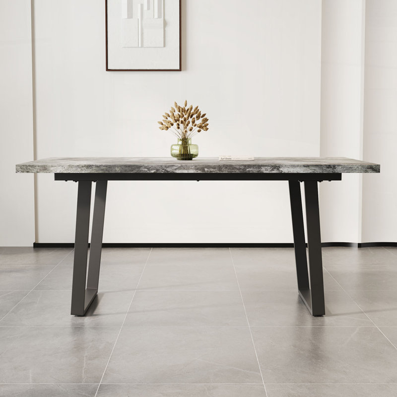 Rectangular MDF Dining Table, Gray