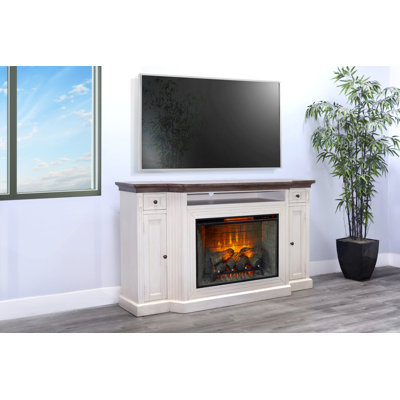 Crédence de rangement l 72 po avec foyer électrique inclus
