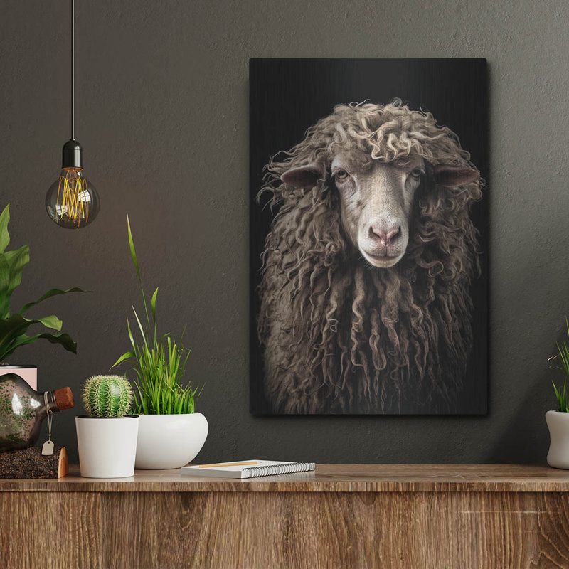  «Sheepish» par Decent Exposures, art mural en métal, 12 po x 16 po, H 16 po x l 12 po
