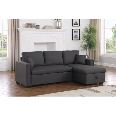 Mahiyah -Upholstered Sleeper Sofa Sectional by Hokku Designs
