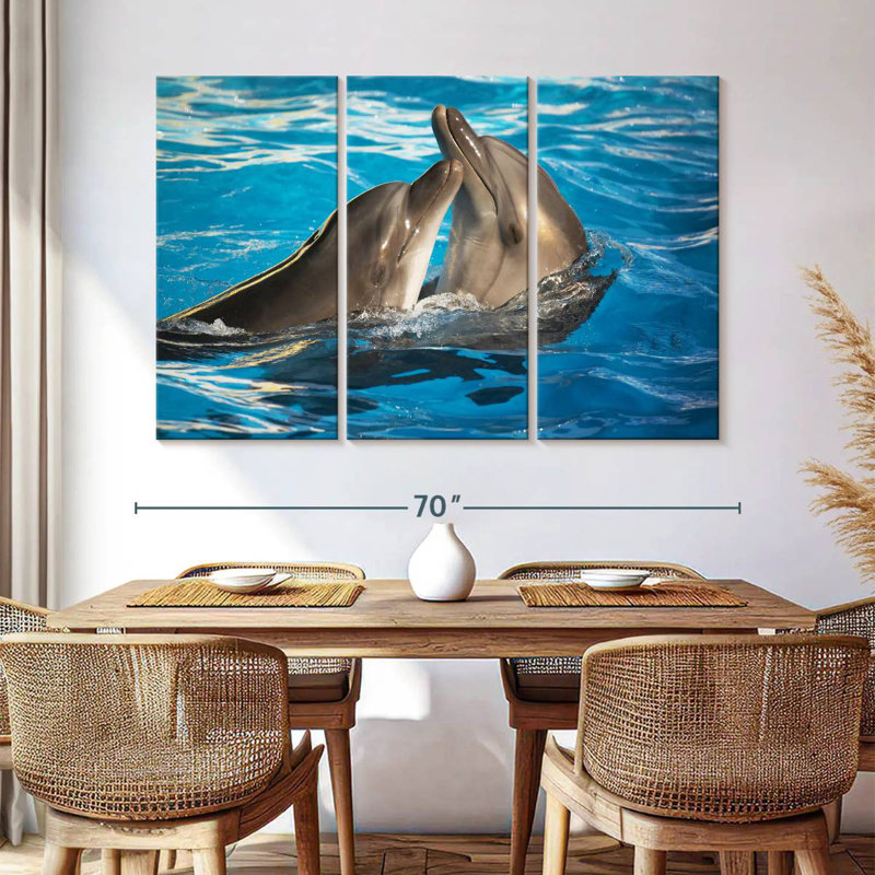 Dauphins à gros nez Brampt, H 42 po x l 65 po