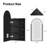 Corner Arched Medicine Cabinet With Mirror,Lighted Medicine Cabinet With 2 Storage Shelf-1006508487