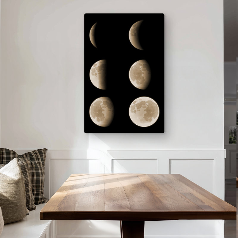 Eclipse in Six Phases - Earth & Galaxy Metal Print Decor