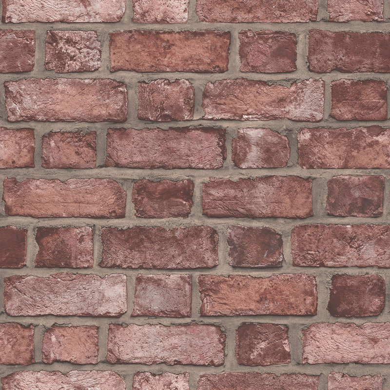 Peavine 10m x 52.8cm Matte Wallpaper Roll, Brown/Red