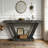 Vintage Distressed Wood Entryway Bench 2-Tier Solid Wood Storage Cabinet-357819048