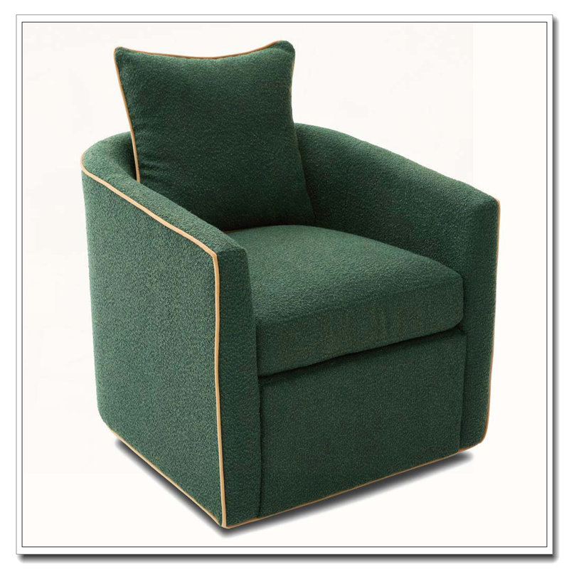 Fauteuil pivotant rembourré Fauteuil club, Vert