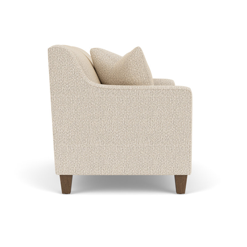 Causeuse à accoudoirs carrés 53 po, Polypropylène beige / oléfine
