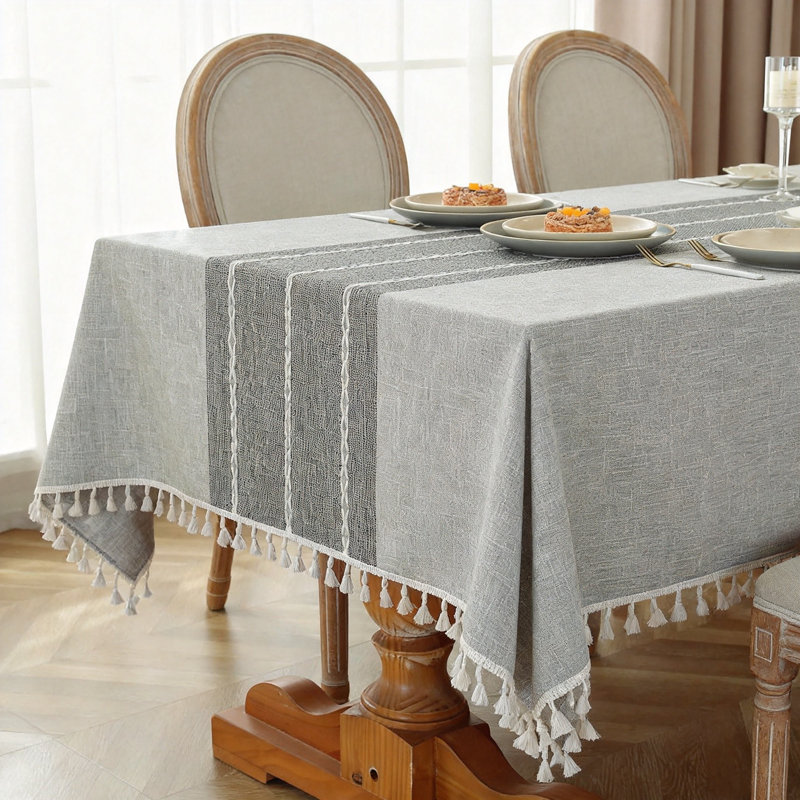 Nappe rustique Nappe de coton imperméable Nappes pour la cuisine