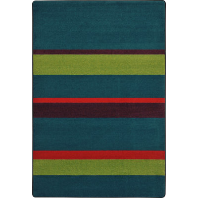Tapis droit et étroit à rayures tropicales