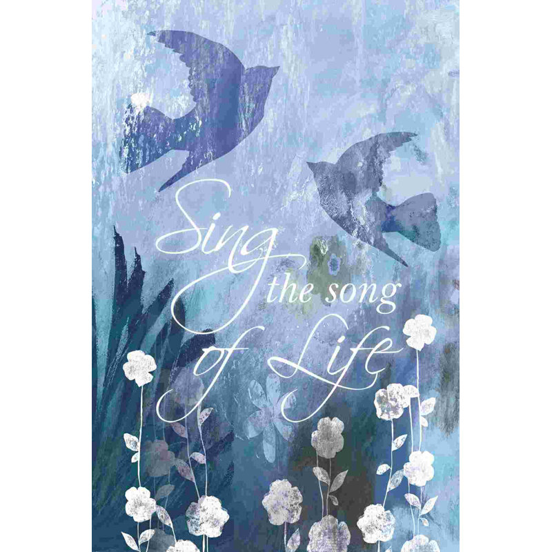 «Blue Birds Soar», impression sur toile tendue, H 18 po x l 12 po