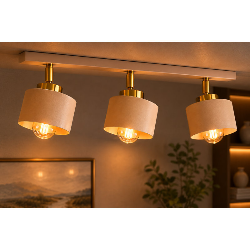 Steel Spotlight, Beige/Gold