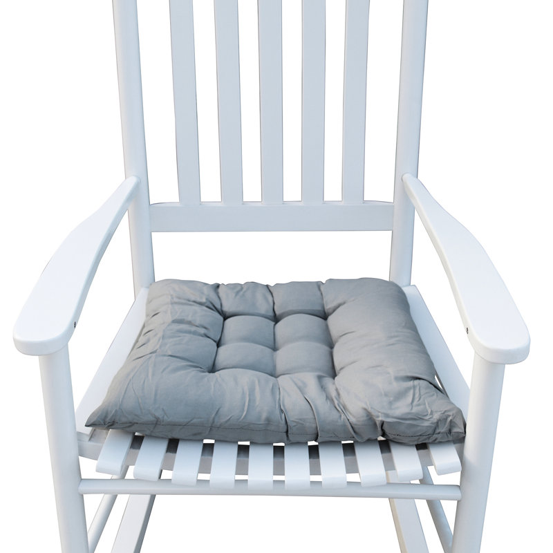 Chaise berçante en bois massif blanc - vous procure une sensation de confort avec un siège et des accoudoirs larges et un dossier à lattes robuste. Facile à assembler. Chaise en bois avec limite de poids de 250 lb, fabriquée en bois franc