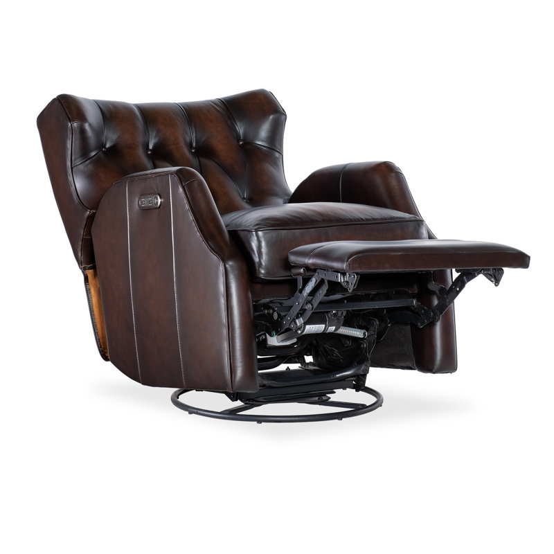 Henderson Leather Swivel/Glider Recliner, Vortex