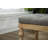 Habit Solid Wood Button Tufted Dining Bench, Grey