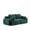 Canapé d'angle moderne en mousse à mémoire comprimée, 2 places, grand canapé d'angle pour salon, canapé d'angle modulaire infonuagique, adapté aux animaux de compagnie, tissu velours côtelé, causeuse extra profonde, aucun assemblage requis, vert
