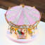 Carrousel en cristal rose 12 po