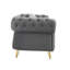 Canapé de salon Chesterfield en velours capitonné, canapé l 84,25 po, gris clair