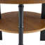 Ensemble table basse et table d'appoint rondes modernes de 80 cm avec tablette de rangement