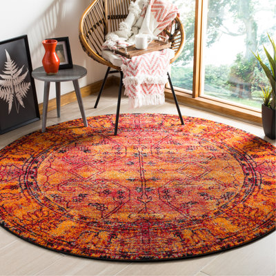 Scheinuk Oriental Orange Area Rug
