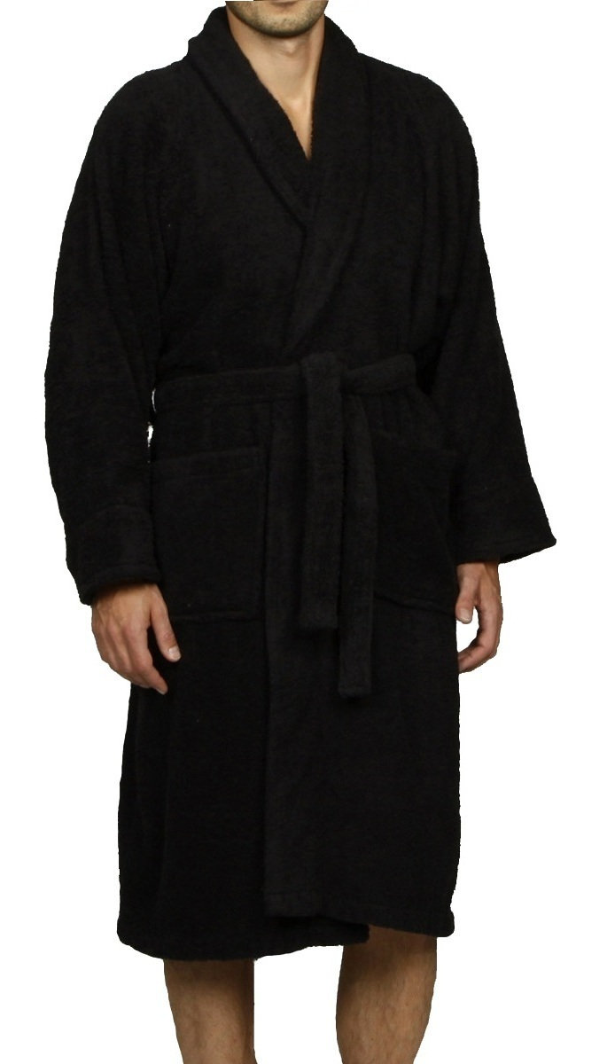 Bathrobe, L, Black