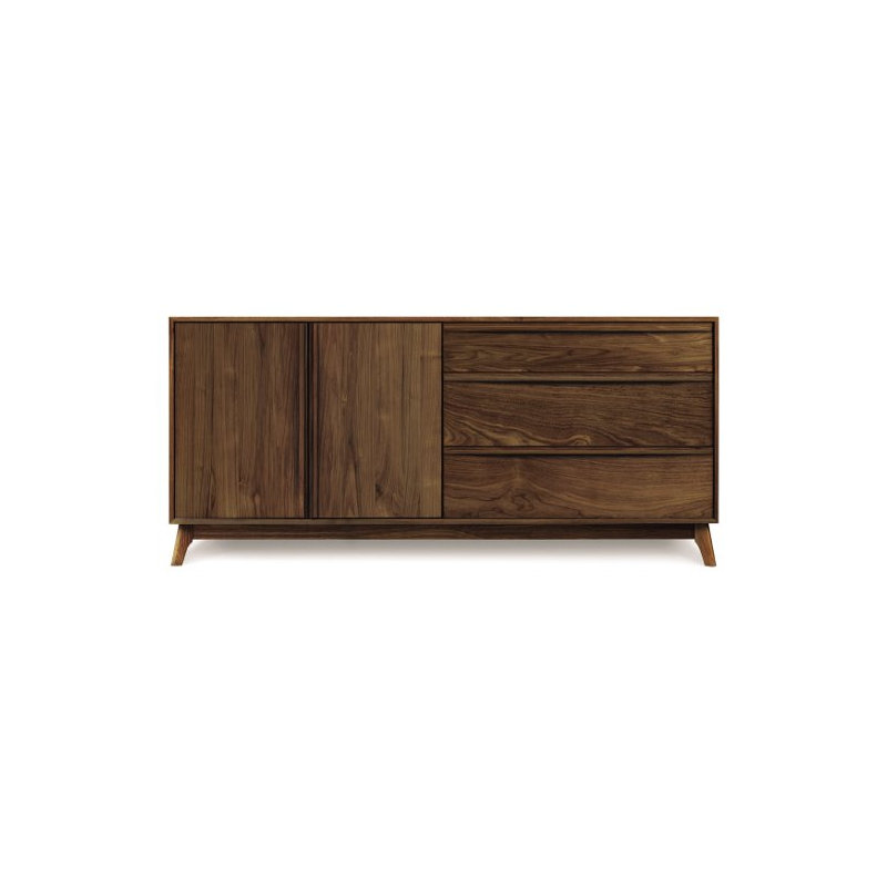 Catalina 66.13'' W Solid Wood Sideboard, Smoke Cherry