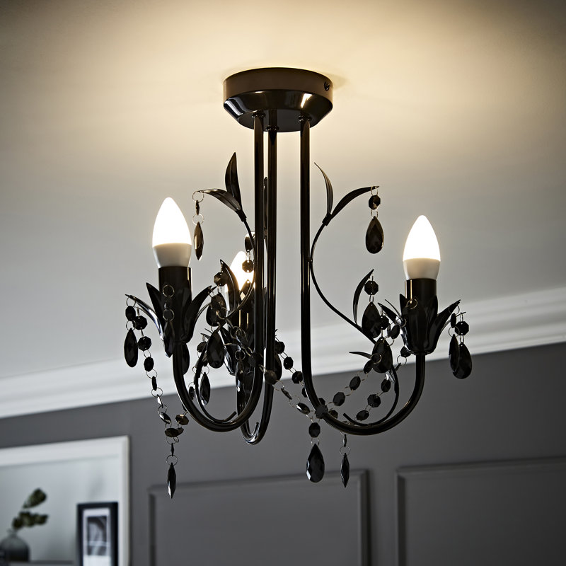 Blum Semi Flush Mount, Black, Yes